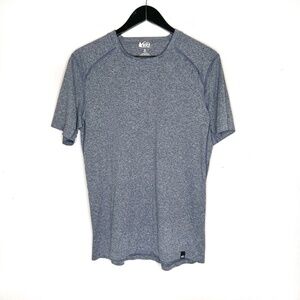 REI T-shirt Mens Heathered Top Gray Short Sleeve Base Layer Top